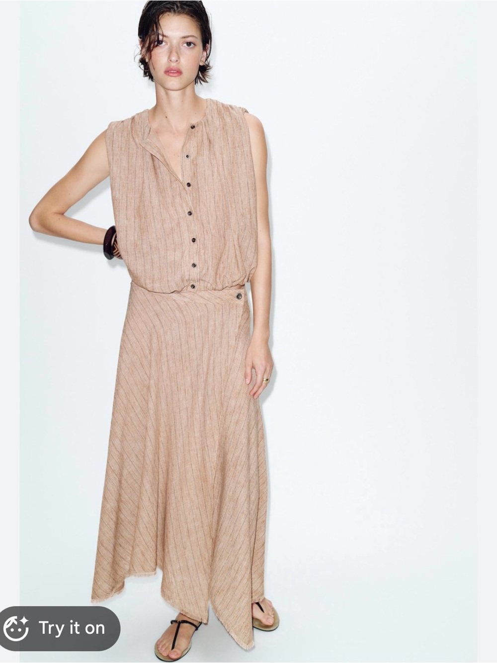 Zara Striped Balloon Top